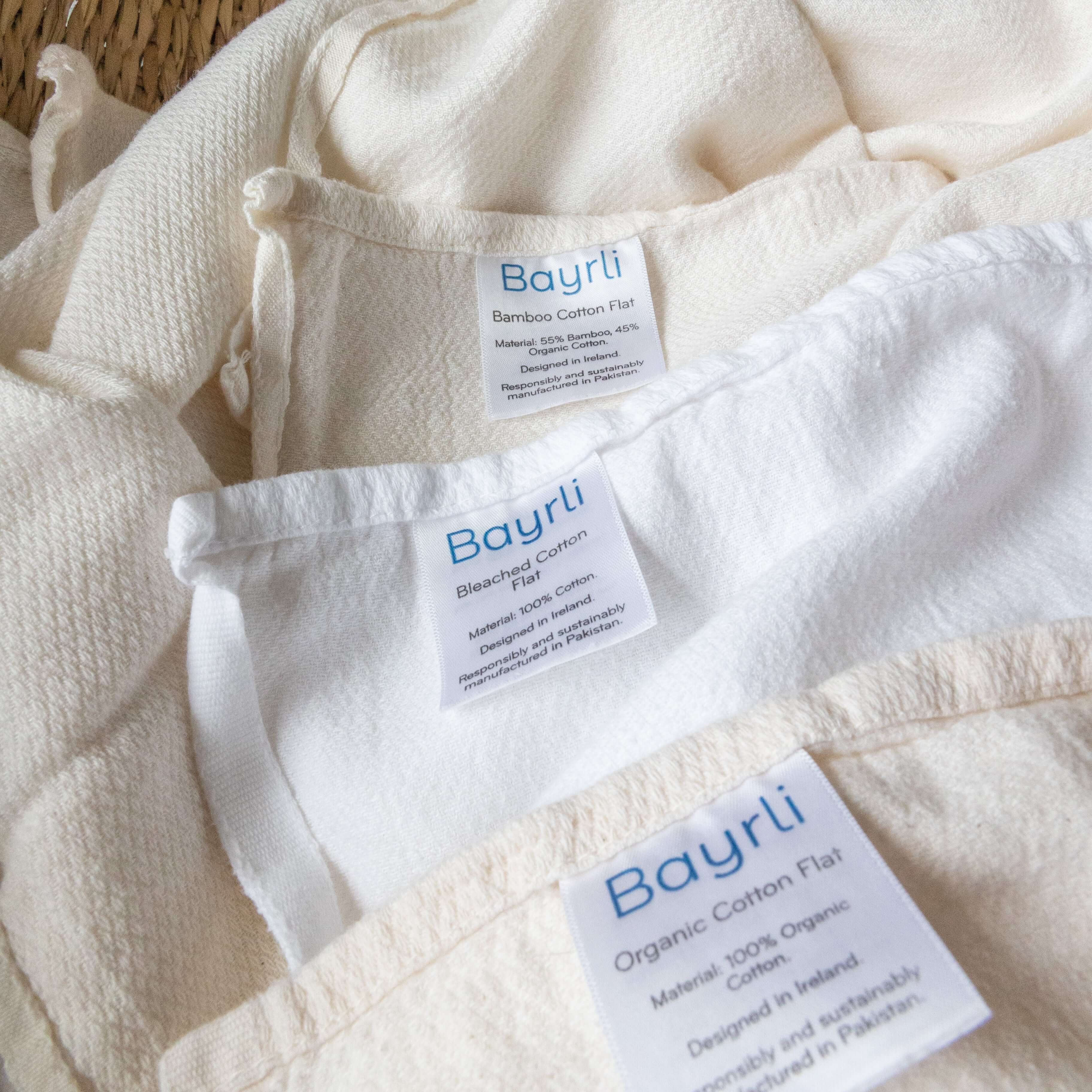 Bayrli absorbency inserts stacked, used to boost cloth diapers for heavy wetters